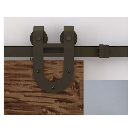 Orca Hardware Flat Track Horseshoe Shaped Hanger, OB Oil-Rubbed Bronze Finish FTHS-HANGER-OB